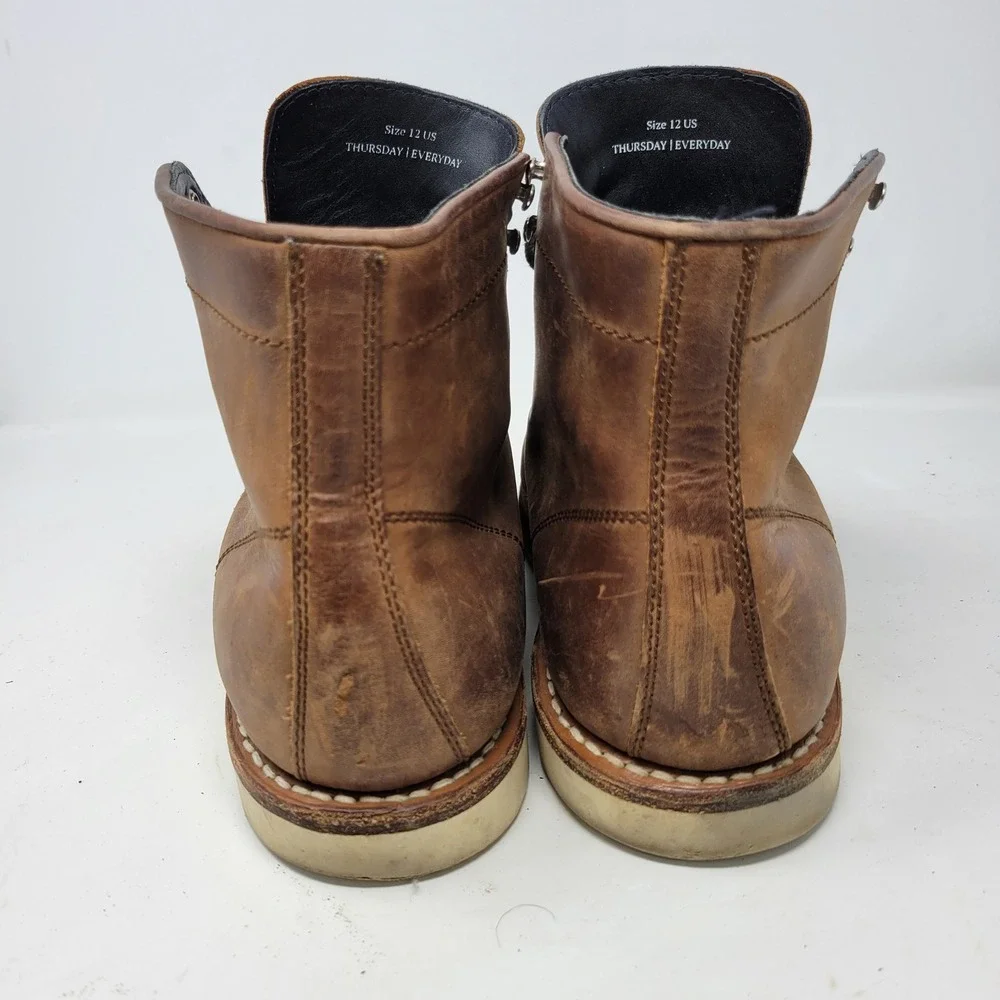Thursday‎ Boot Co Diplomat Leather Moc Toe Boots Mens 12 Vibram Sole